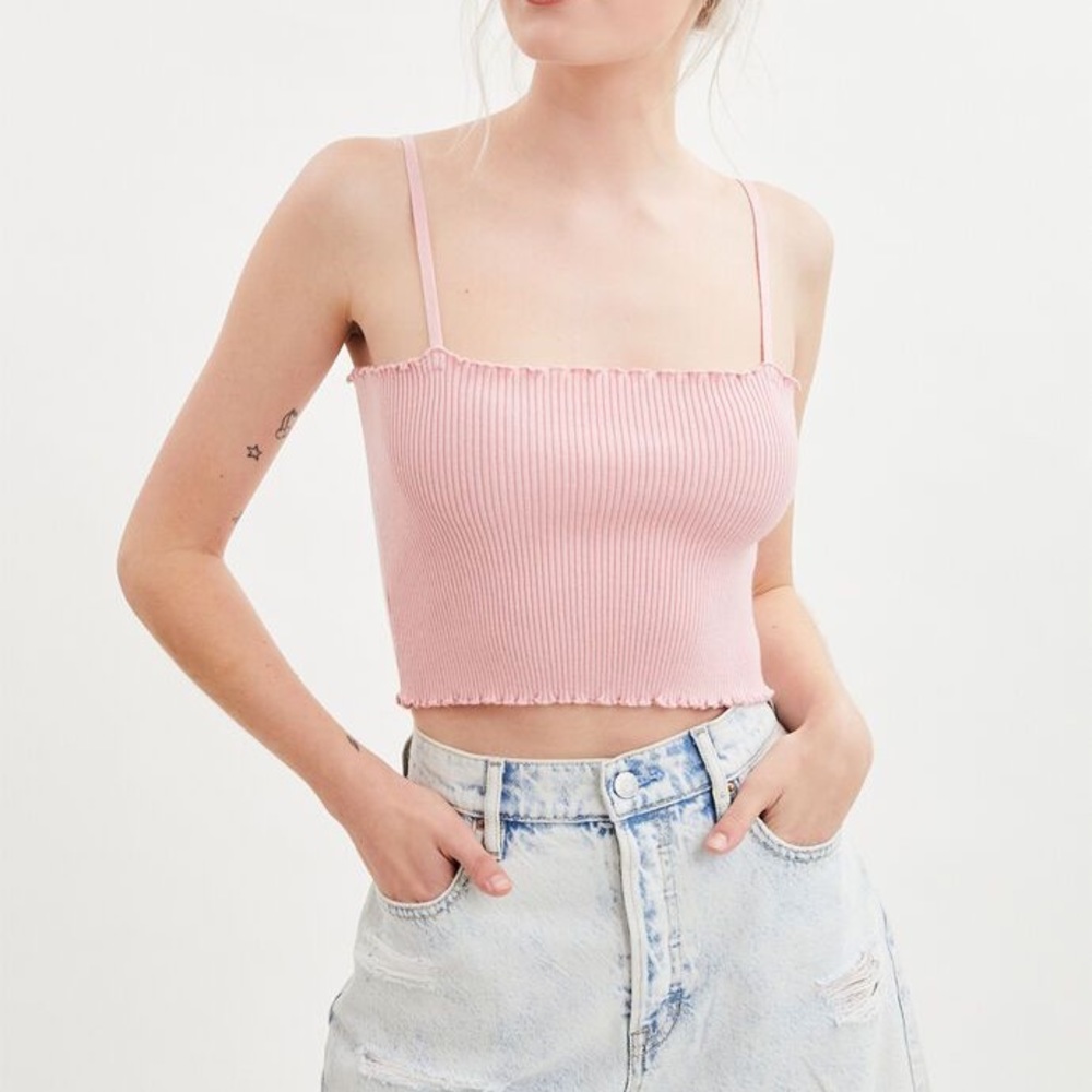 pacsun sweater pink tank